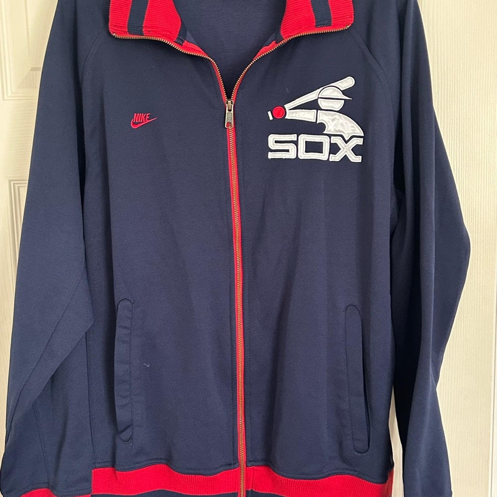 Vintage Nike Chicago White Sox Hitman Coopsertown Track Jacket Size XL